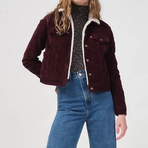 Levi's Corduroy Sherpa Trucker Jacket S
